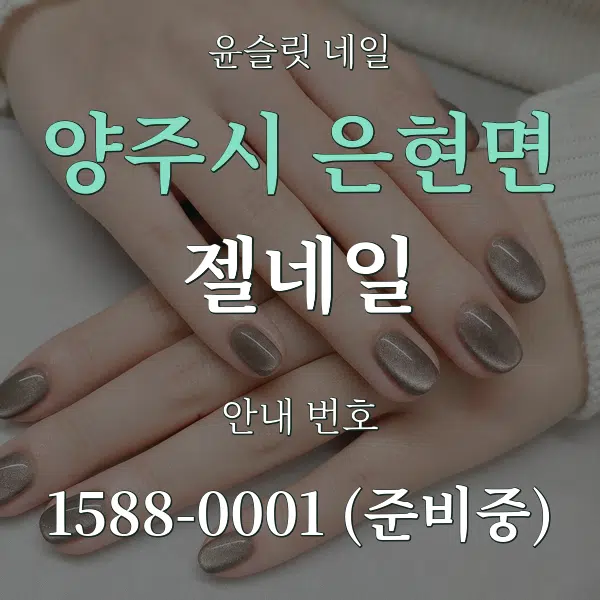 양주시 은현면 젤네일 대표 안내 그래픽