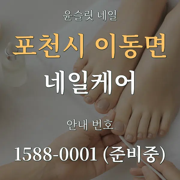 포천시 이동면 네일케어 대표 안내 그래픽