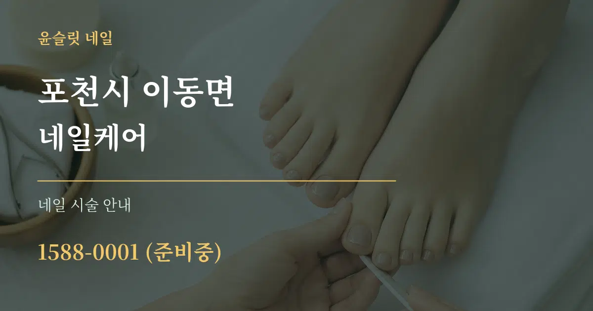 포천시 이동면 네일케어 대표 안내 그래픽