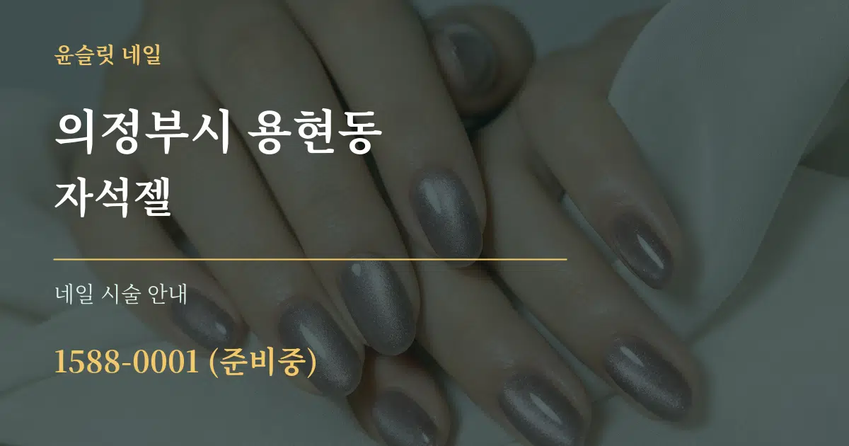 의정부시 용현동 자석젤 대표 안내 그래픽