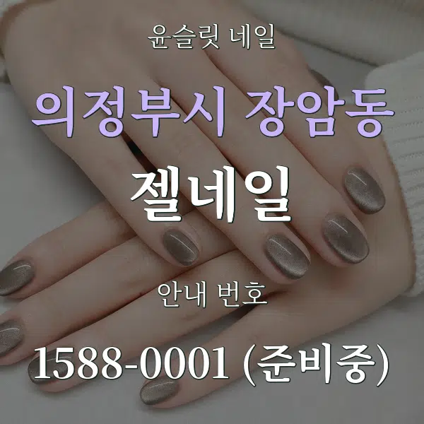 의정부시 장암동 젤네일 대표 안내 그래픽