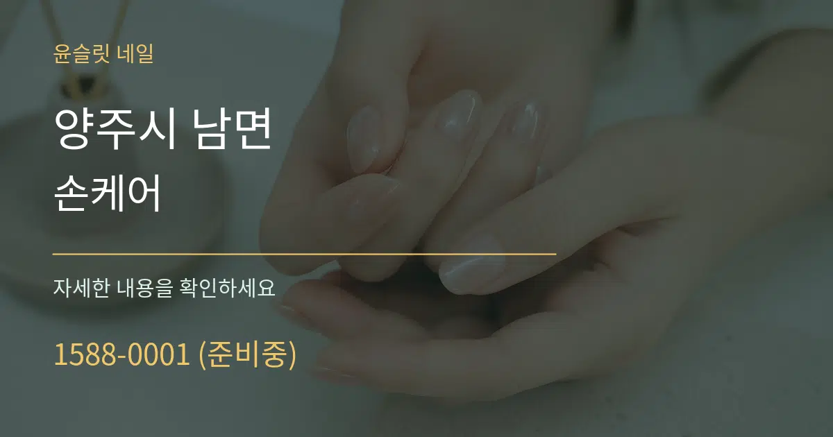 양주시 남면 손케어 서비스 이용 안내 그래픽