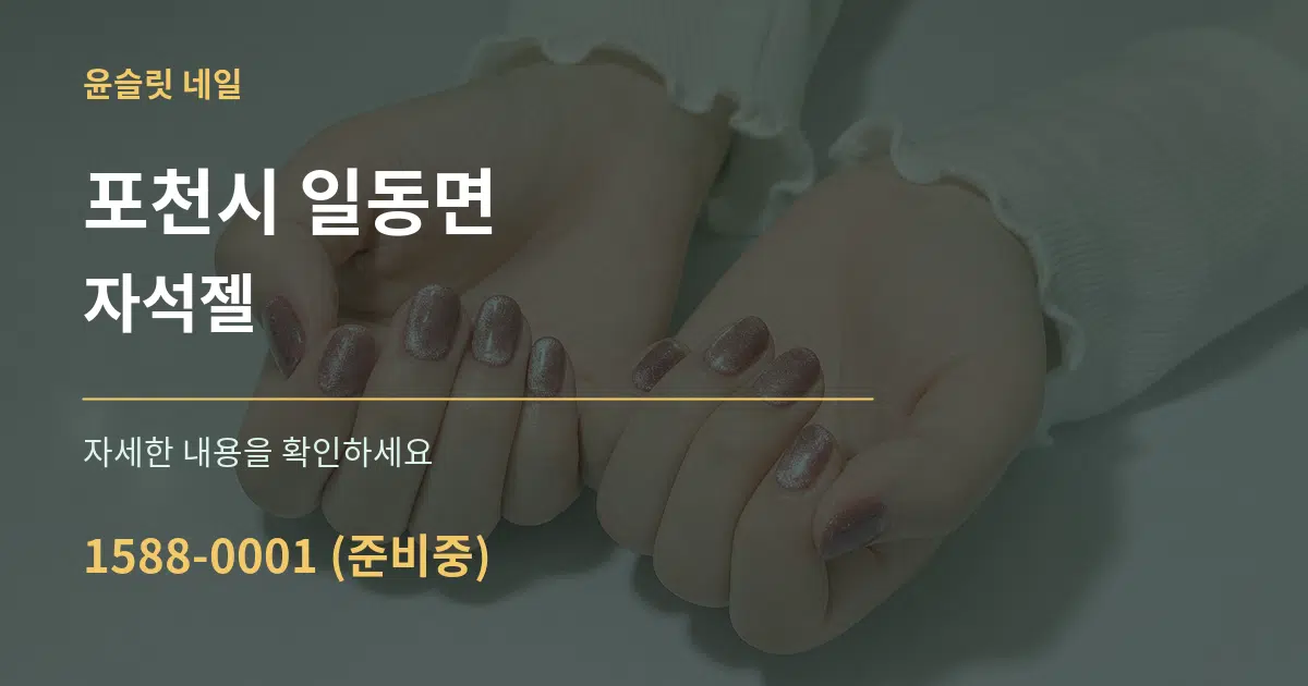 포천시 일동면 자석젤 서비스 이용 안내 그래픽
