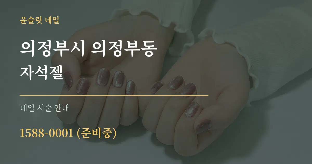 의정부시 의정부동 자석젤 대표 안내 그래픽