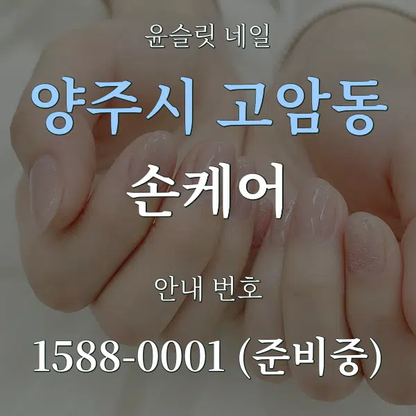 양주시 고암동 손케어 대표 안내 그래픽