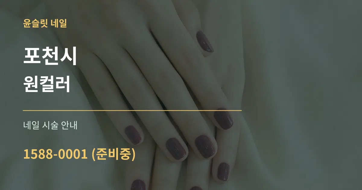 포천시 원컬러 대표 안내 그래픽