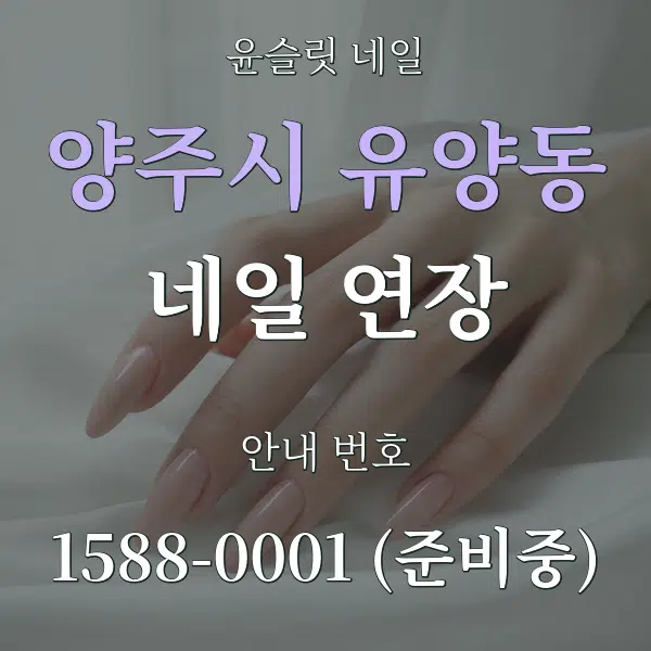 양주시 유양동 네일 연장 대표 안내 그래픽