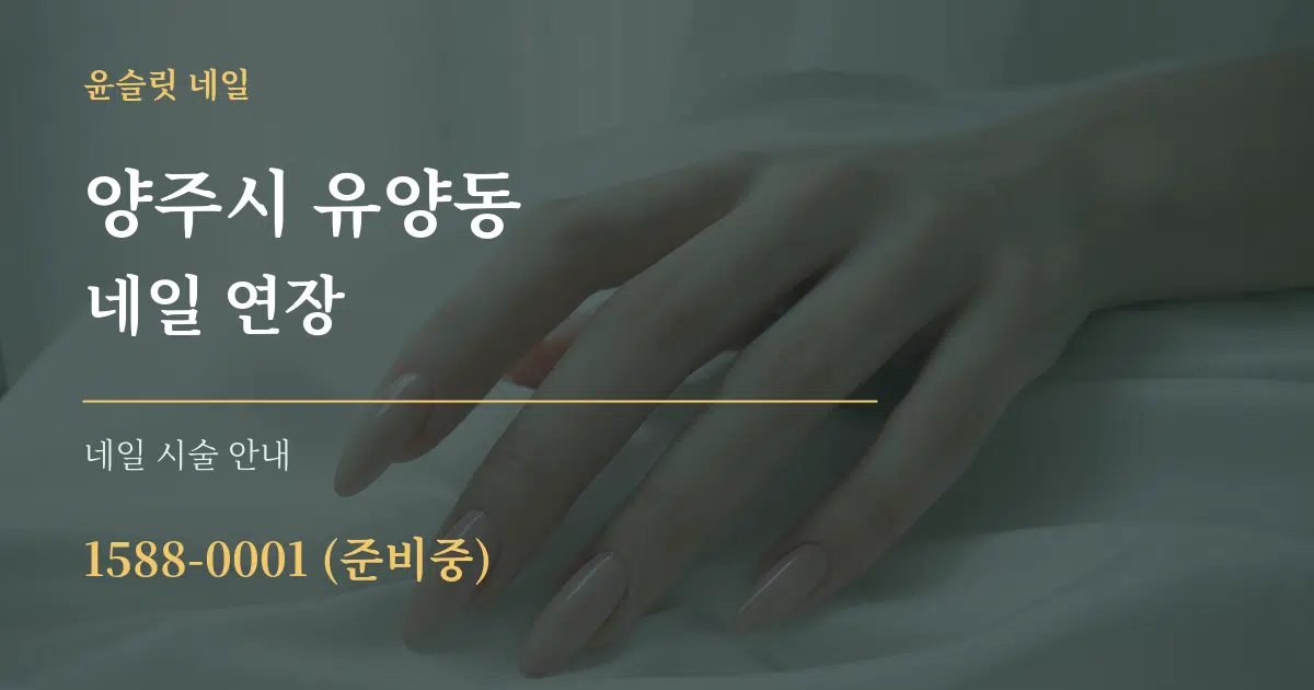 양주시 유양동 네일 연장 대표 안내 그래픽