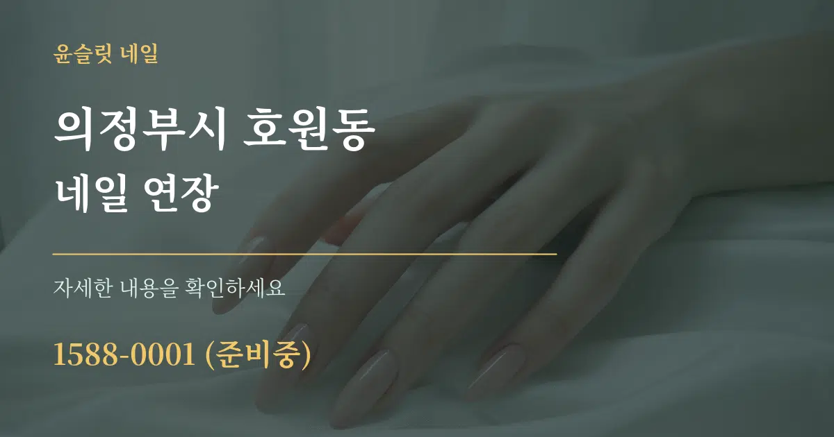 의정부시 호원동 네일 연장 작업 조건 안내 그래픽