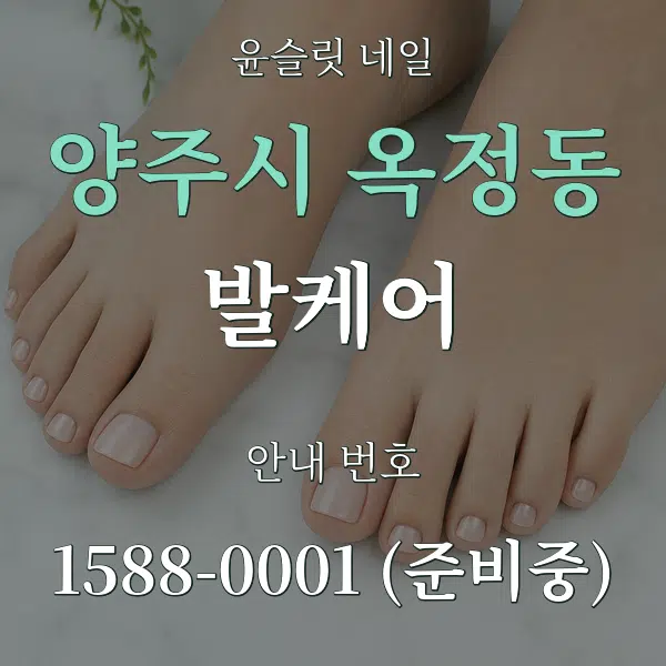 양주시 옥정동 발케어 대표 안내 그래픽