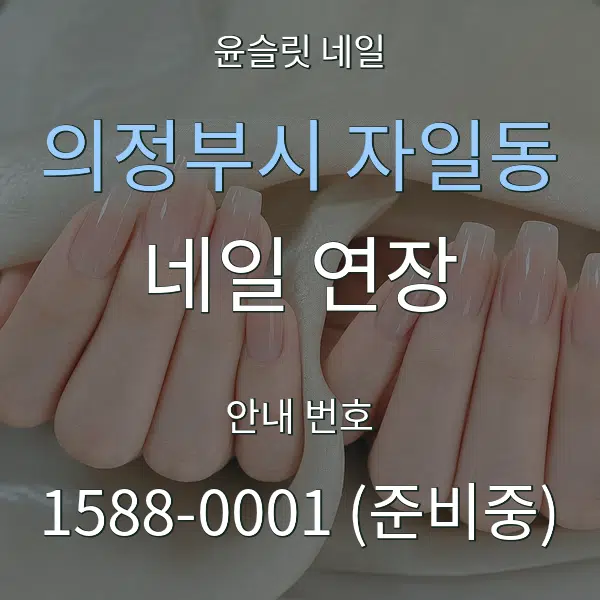 의정부시 자일동 네일 연장 대표 안내 그래픽