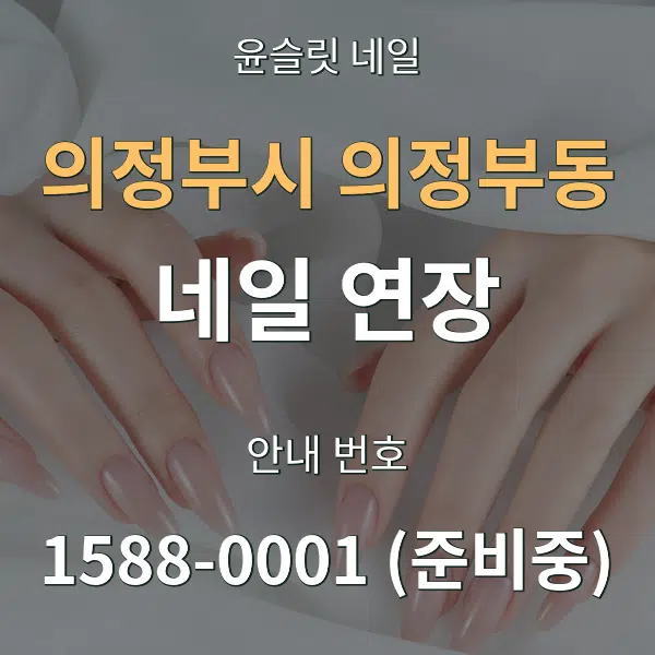 의정부시 의정부동 네일 연장 대표 안내 그래픽