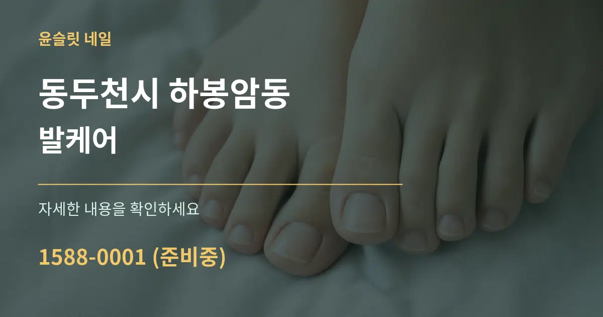 동두천시 하봉암동 발케어 서비스 이용 안내 그래픽