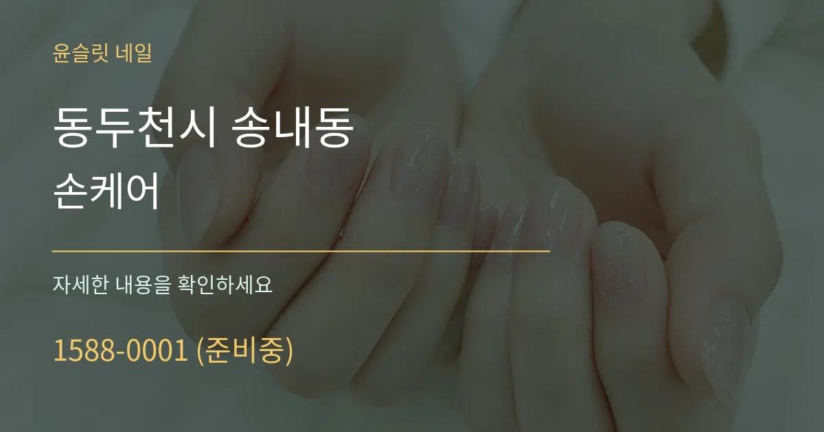 동두천시 송내동 손케어 서비스 이용 안내 그래픽
