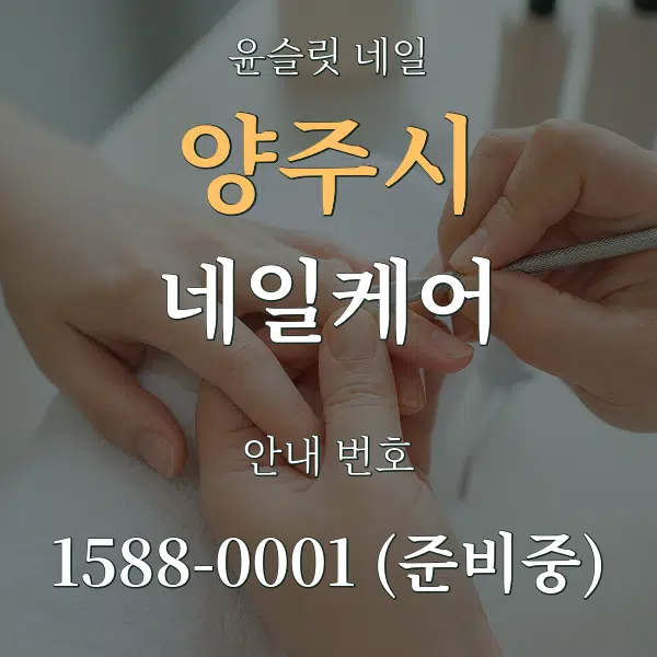 양주시 네일케어 대표 안내 그래픽