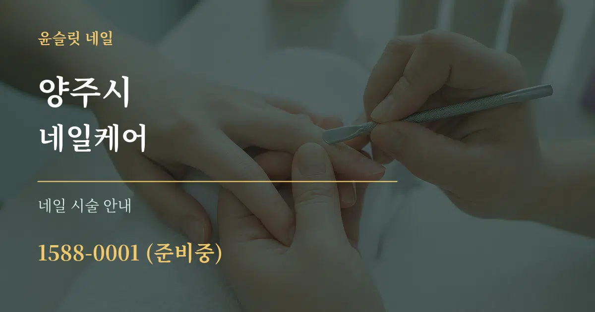 양주시 네일케어 대표 안내 그래픽