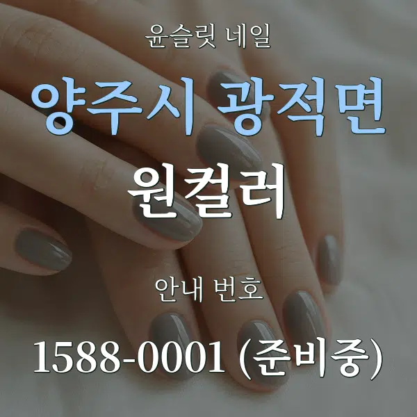양주시 광적면 원컬러 대표 안내 그래픽