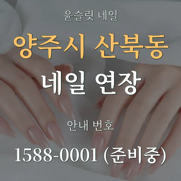 양주시 산북동 네일 연장 대표 안내 그래픽