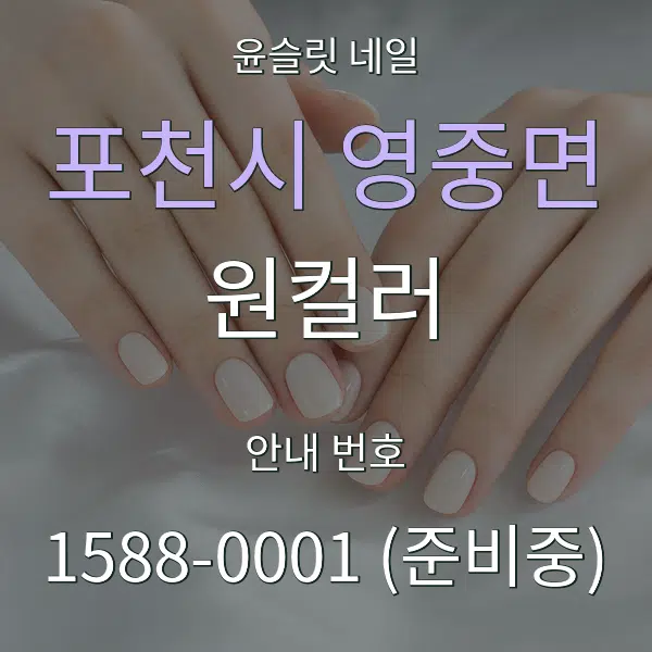 포천시 영중면 원컬러 대표 안내 그래픽
