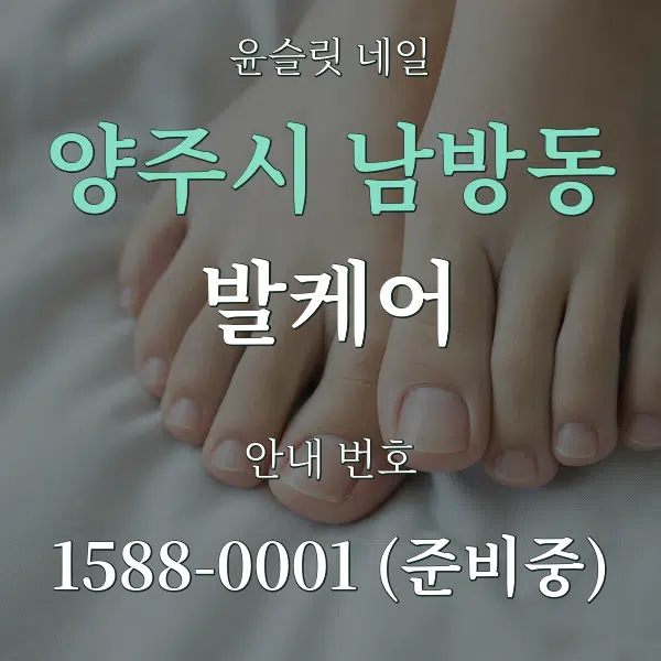 양주시 남방동 발케어 대표 안내 그래픽
