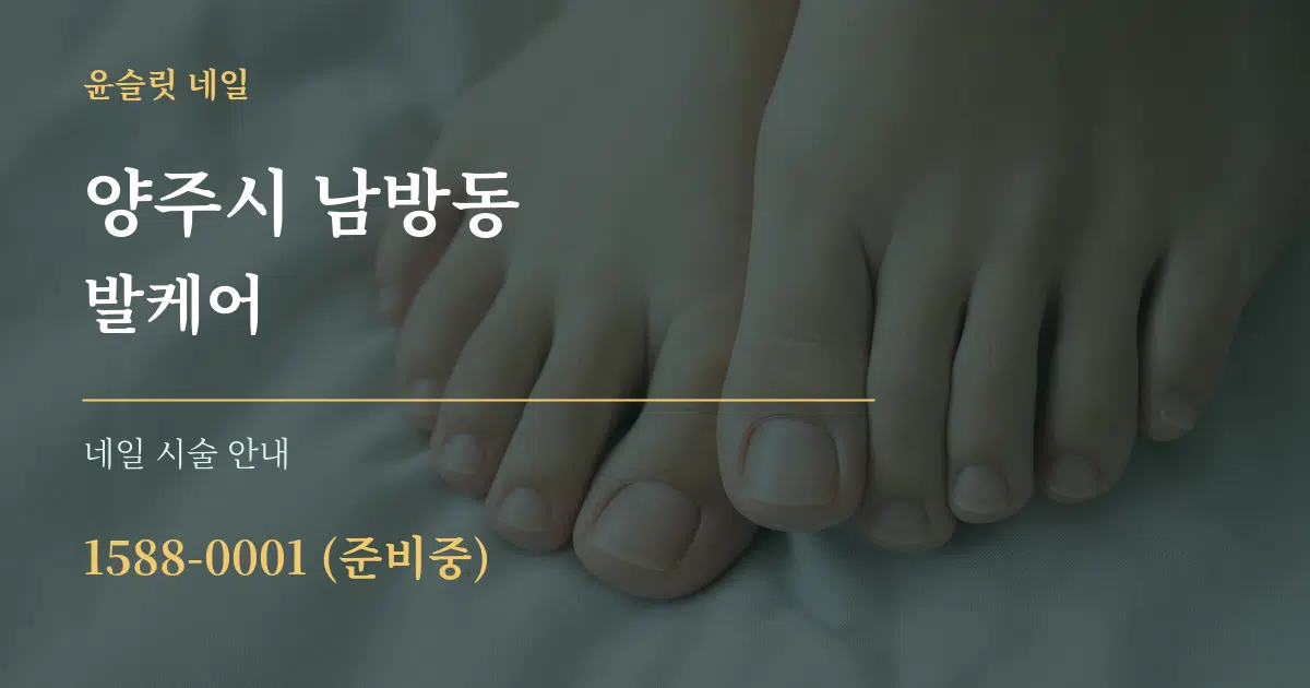 양주시 남방동 발케어 대표 안내 그래픽