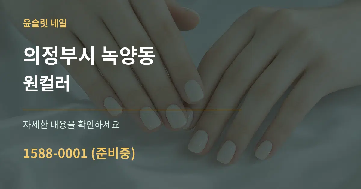 의정부시 녹양동 원컬러 서비스 이용 안내 그래픽