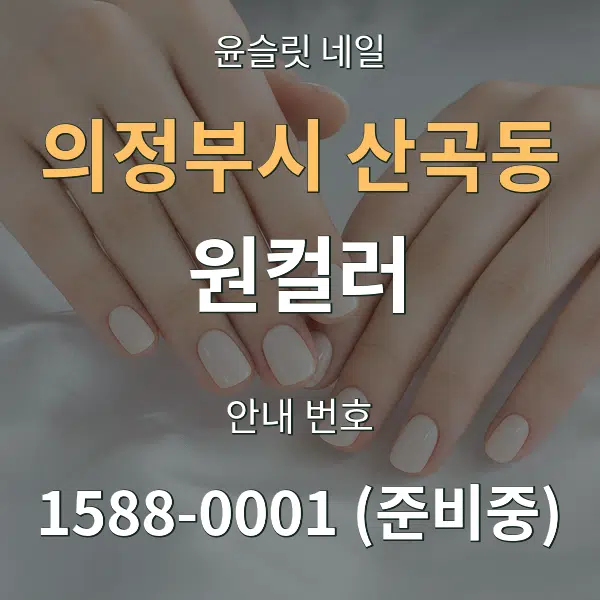 의정부시 산곡동 원컬러 대표 안내 그래픽