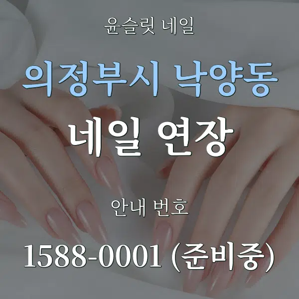 의정부시 낙양동 네일 연장 대표 안내 그래픽