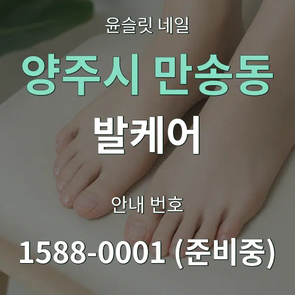 양주시 만송동 발케어 대표 안내 그래픽