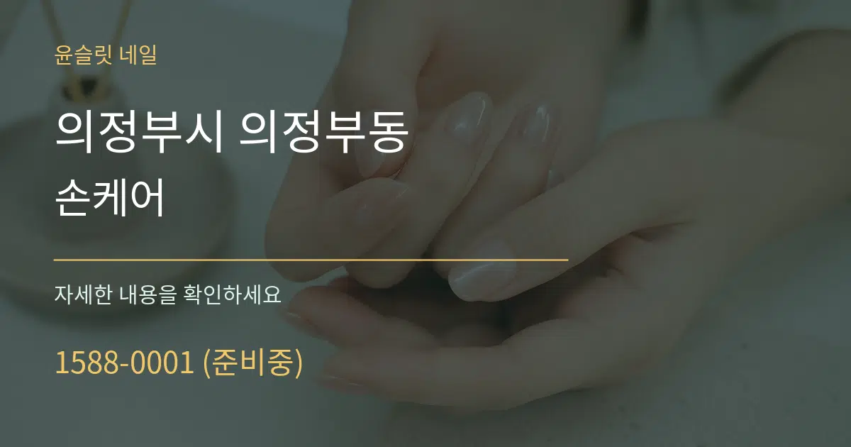 의정부시 의정부동 손케어 서비스 이용 안내 그래픽