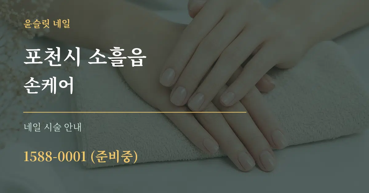 포천시 소흘읍 손케어 대표 안내 그래픽