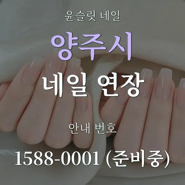 양주시 네일 연장 대표 안내 그래픽