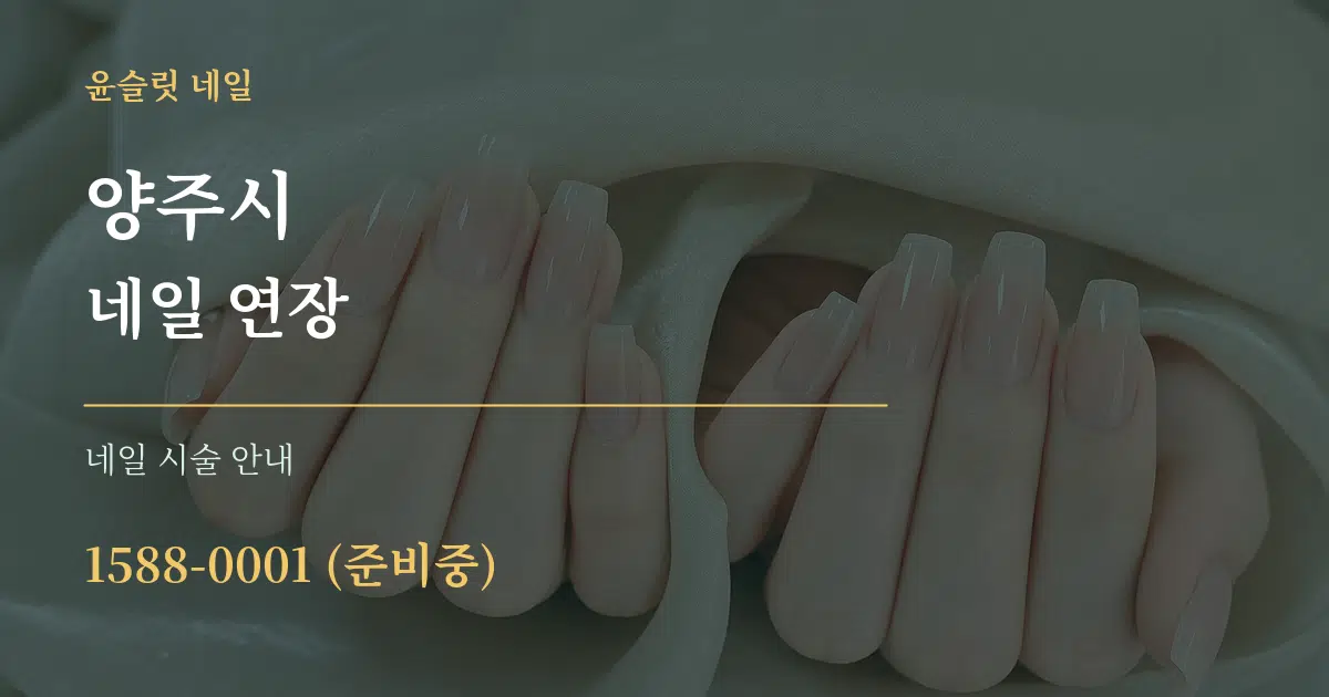 양주시 네일 연장 대표 안내 그래픽