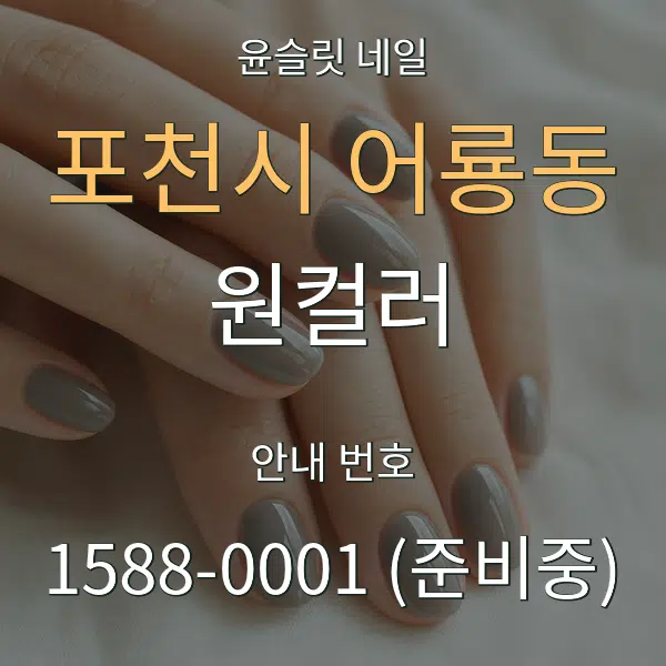 포천시 어룡동 원컬러 대표 안내 그래픽