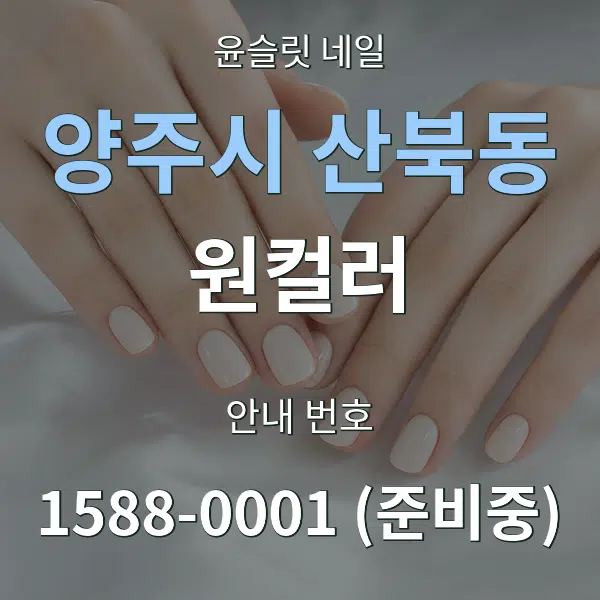 양주시 산북동 원컬러 대표 안내 그래픽