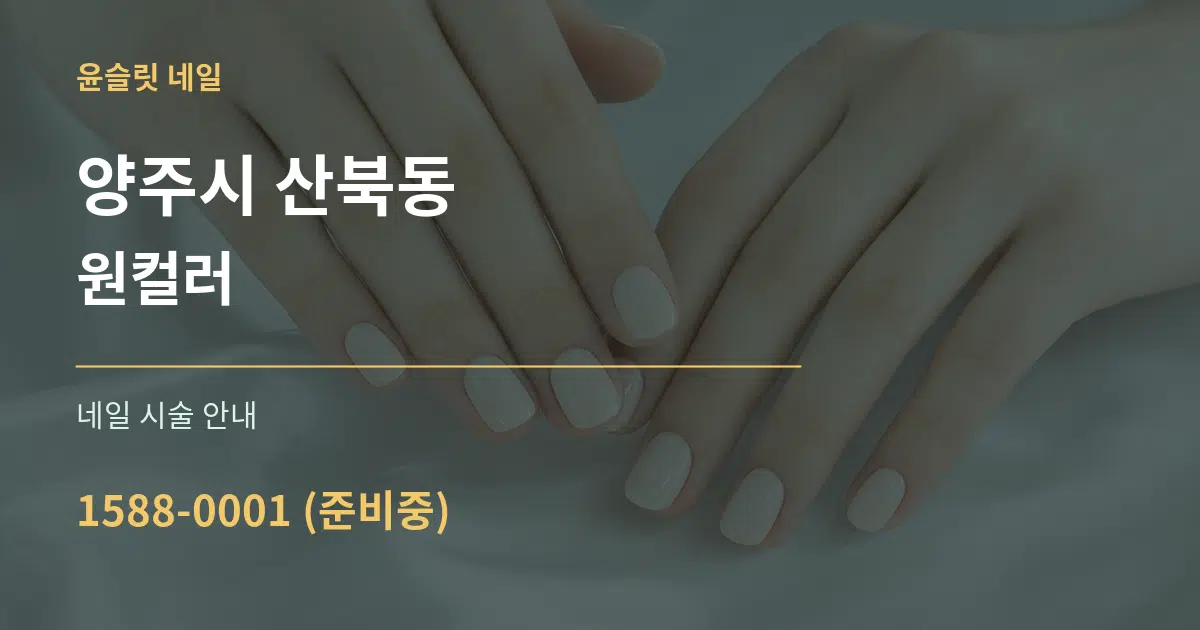 양주시 산북동 원컬러 대표 안내 그래픽