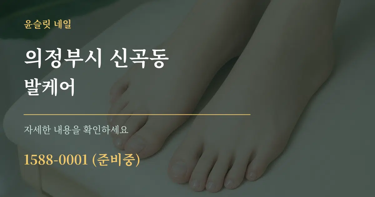 의정부시 신곡동 발케어 서비스 이용 안내 그래픽