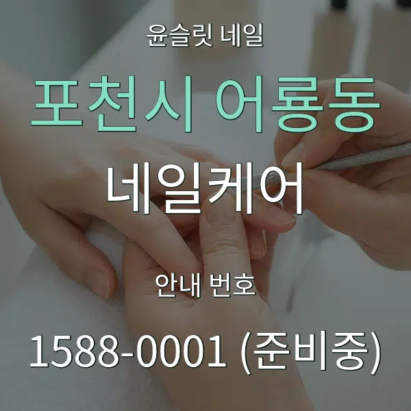 포천시 어룡동 네일케어 대표 안내 그래픽