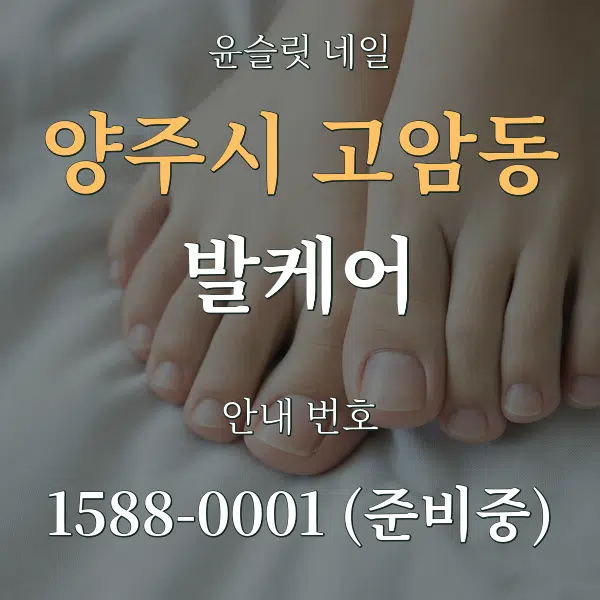 양주시 고암동 발케어 대표 안내 그래픽