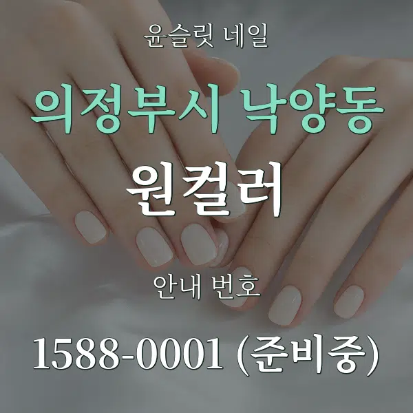 의정부시 낙양동 원컬러 대표 안내 그래픽