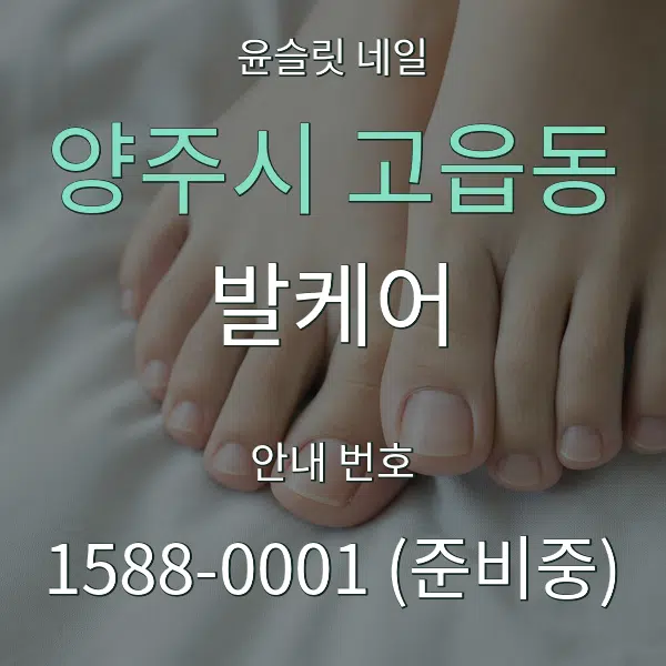 양주시 고읍동 발케어 대표 안내 그래픽