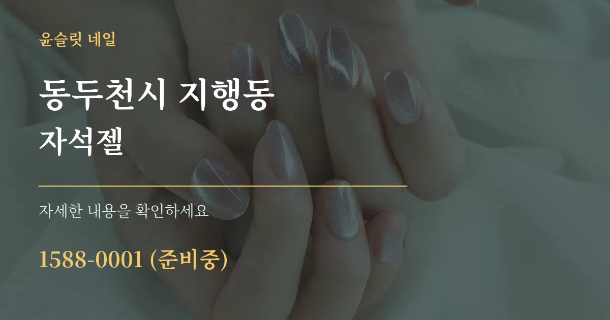 동두천시 지행동 자석젤 서비스 이용 안내 그래픽