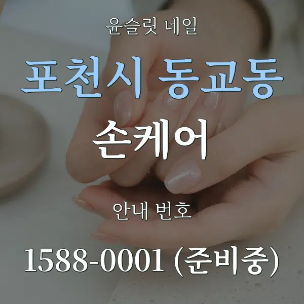 포천시 동교동 손케어 대표 안내 그래픽