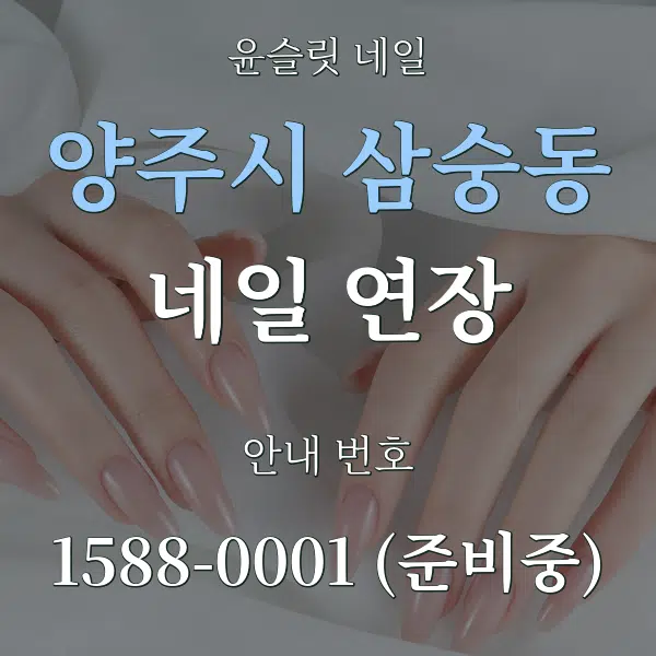 양주시 삼숭동 네일 연장 대표 안내 그래픽