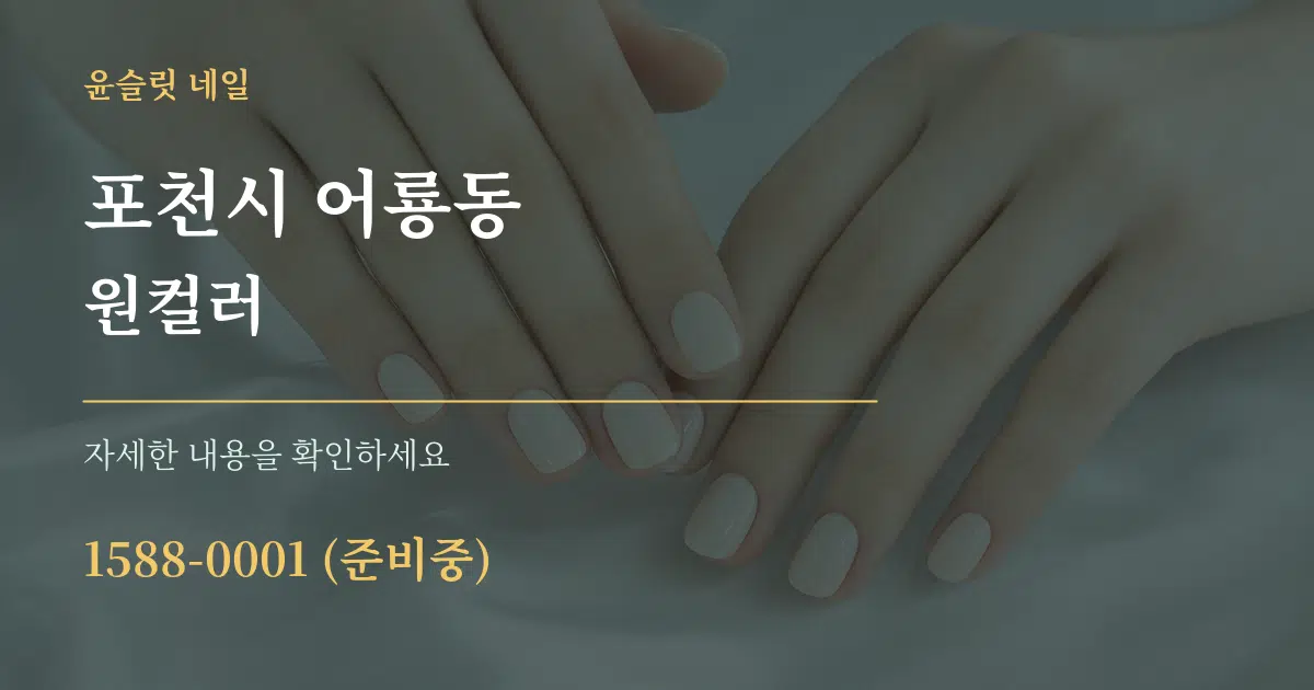 포천시 어룡동 원컬러 서비스 이용 안내 그래픽