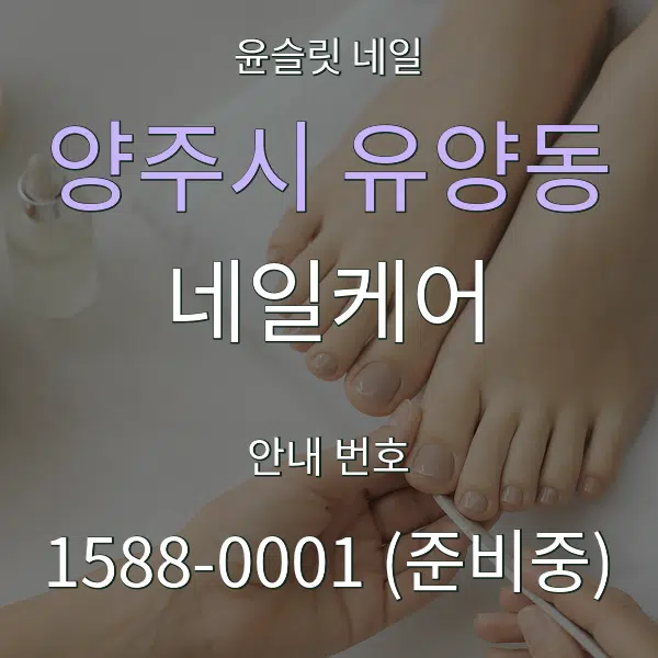 양주시 유양동 네일케어 대표 안내 그래픽
