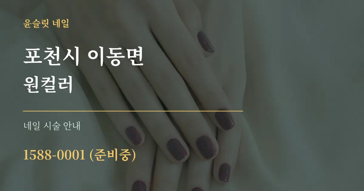 포천시 이동면 원컬러 대표 안내 그래픽