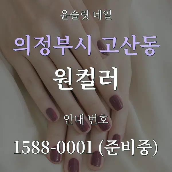 의정부시 고산동 원컬러 대표 안내 그래픽
