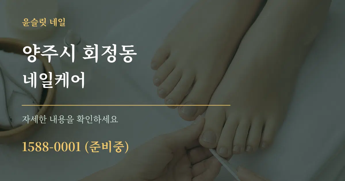 양주시 회정동 네일케어 서비스 이용 안내 그래픽