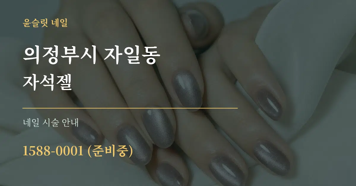 의정부시 자일동 자석젤 대표 안내 그래픽